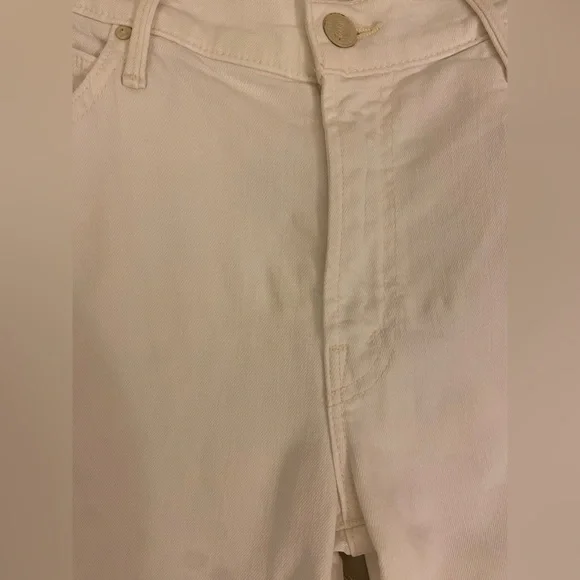 MOTHER The Rascal Ankle Snippet Whipping the Cream White Size 30 - Picture 4 of 11